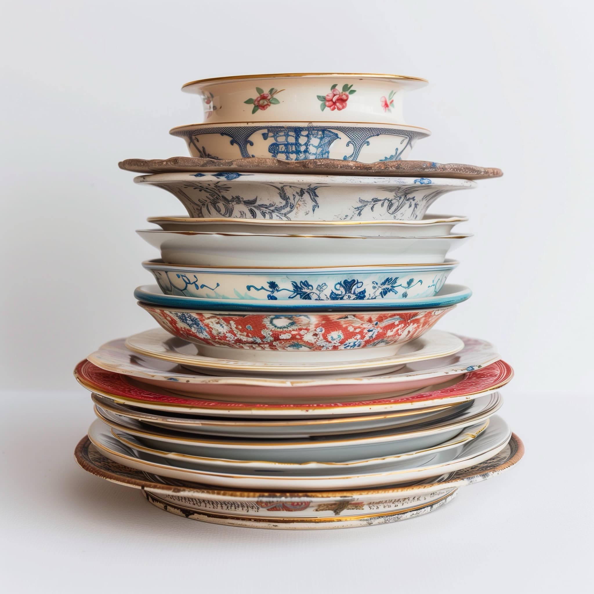 old fashioned plates